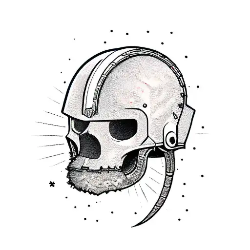Knight helmet tattoo design idea