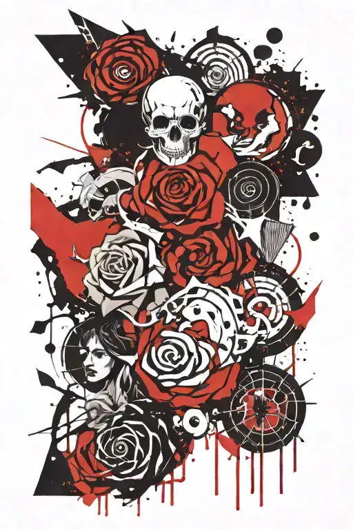 7 deadly sins vs 7 heavenly virtues tattoo design idea