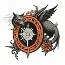 i need a labyrinth with a way in and only one way out it should be filled with blocked paths tattoo design idea