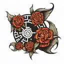 i need a labyrinth with a way in and only one way out it should be filled with blocked paths tattoo design idea