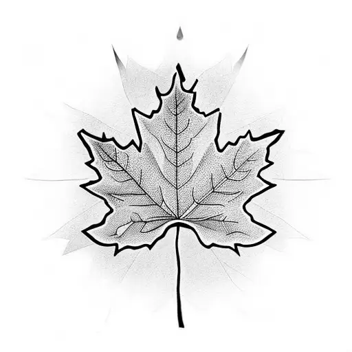 maple leaf tattoo design idea