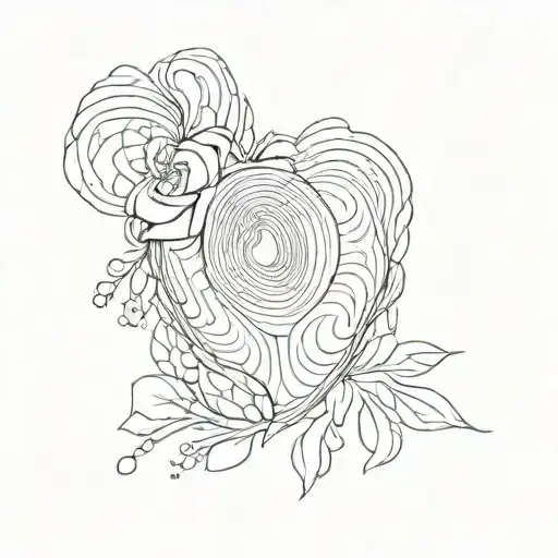 fingerprint as heart  for rip mom 2024  tattoo design idea