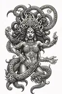 Medusa Goddess Kali tattoo design idea