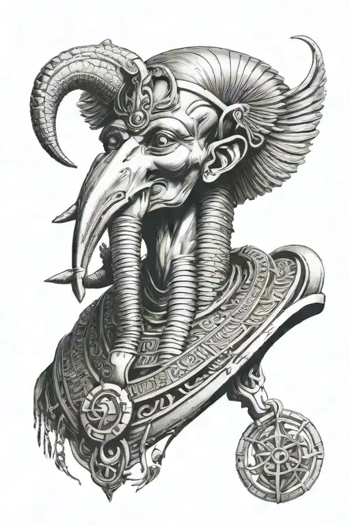 thoth God tattoo design idea