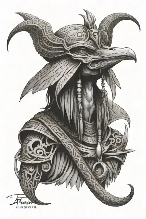thoth God tattoo design idea