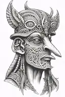 thoth God tattoo design idea