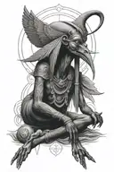 thoth God tattoo design idea