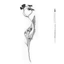 Peacock tattoo design idea