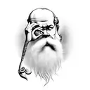 Socrates engaged in deep philosophical conversation tattoo design idea