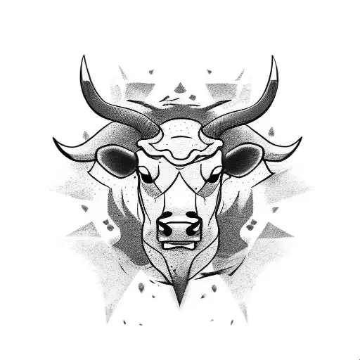 bull head tattoo design idea