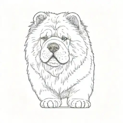 chow chow tattoo design idea