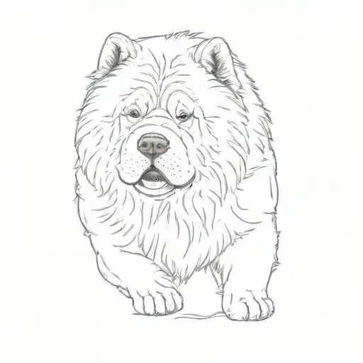 chow chow tattoo design idea