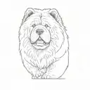 chow chow tattoo design idea