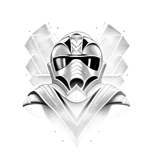 Tattoo of power ranger with a baseball helmet making a heart with his hands and underneath have this phrase "Quédate con tattoo design idea