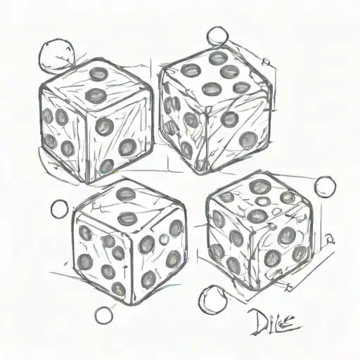 dice tattoo design idea