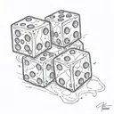 dice tattoo design idea