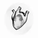 fingerprints heart tattoo design idea