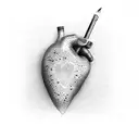 fingerprints heart tattoo design idea