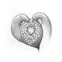 fingerprints heart tattoo design idea