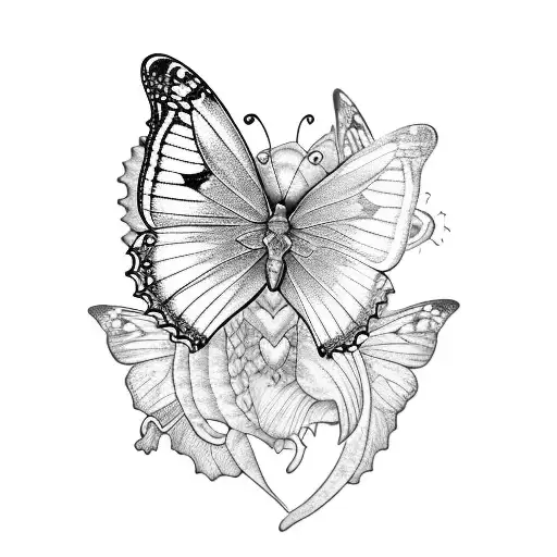 Love Always, butterfly, medical tattoo design idea