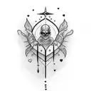 Love Always with a lifeline tattoo design idea