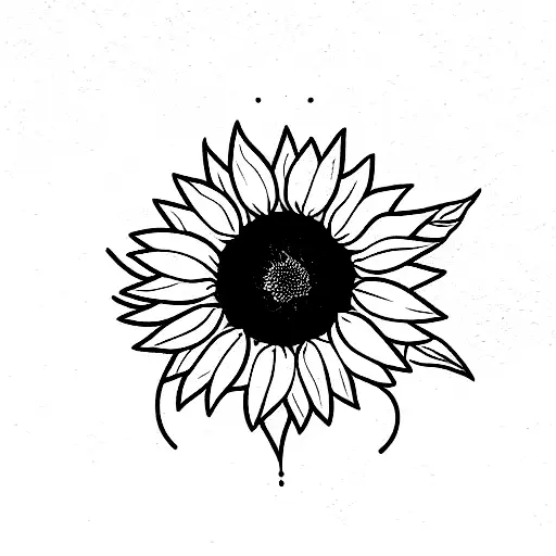 Sunflower tattoo design idea