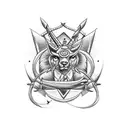 badass sagittarius archer tattoo design idea