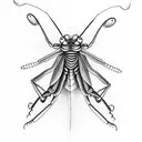 realistic praying mantis tattoo design idea