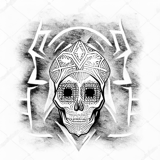 Skull tattoo design idea