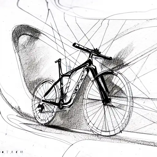 mountain bike frame tattoo design idea