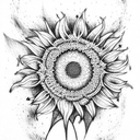 Sunflower tattoo design idea