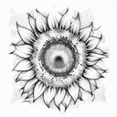 Sunflower tattoo design idea