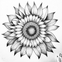 Sunflower tattoo design idea