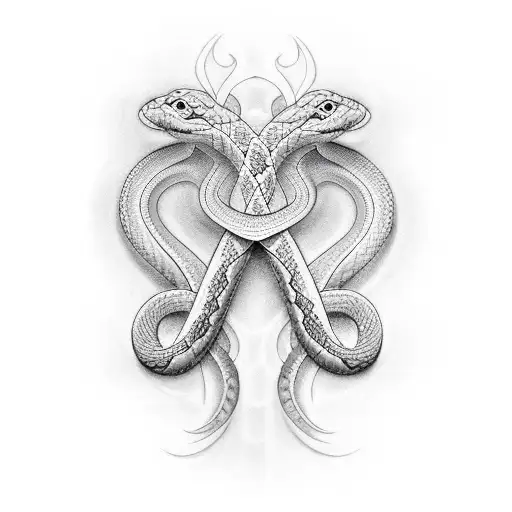 snake on dagger  tattoo design idea