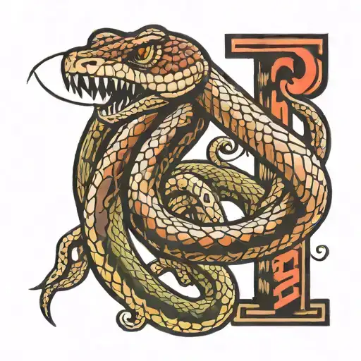 carpe diem " with a draw, medicine snake wrapped tattoo design idea