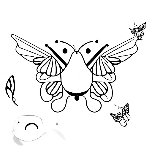 Butterfly-shaped microphone held by a singing frog tattoo design idea