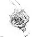Messi roses tattoo design idea