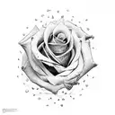 Messi roses tattoo design idea