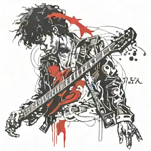 jimi hendrix jacket tattoo design idea