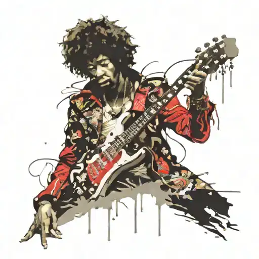 jimi hendrix jacket tattoo design idea