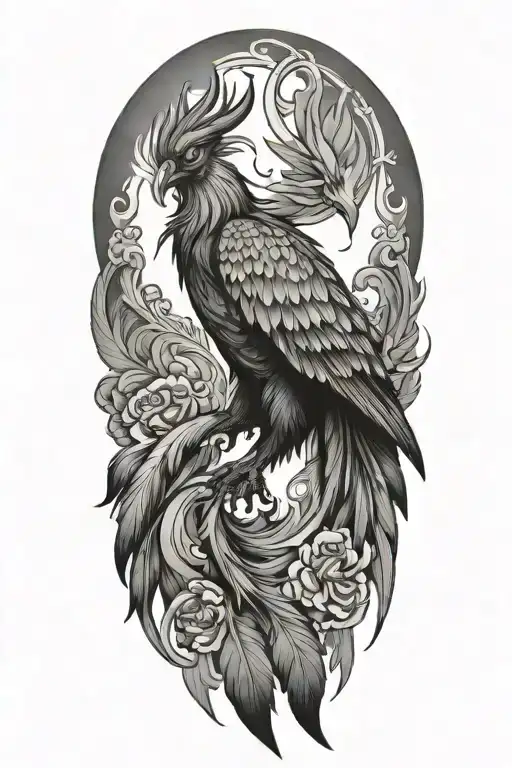 pheonix tattoo design idea