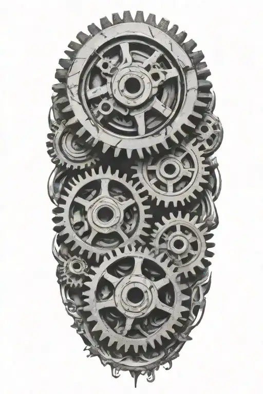 gears tattoo design idea