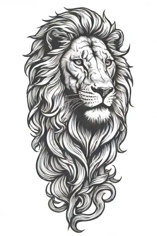 lion tattoo design idea