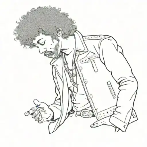 jimi hendrix jacket tattoo design idea