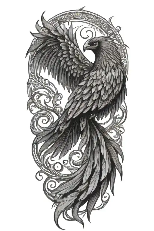 pheonix tattoo design idea