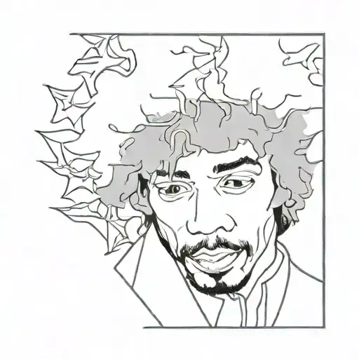 jimi hendrix jacket tattoo design idea
