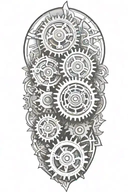 gears tattoo design idea
