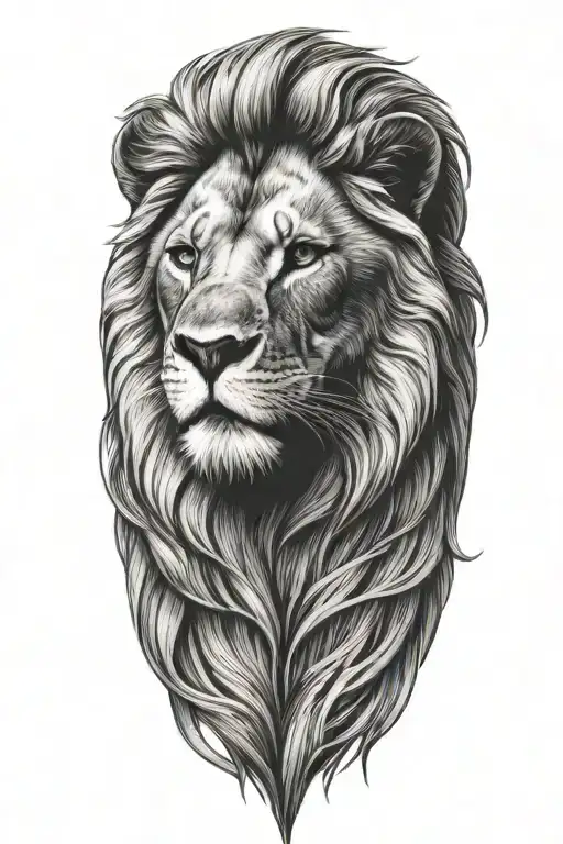 lion tattoo design idea