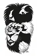 lions head tattoo design idea