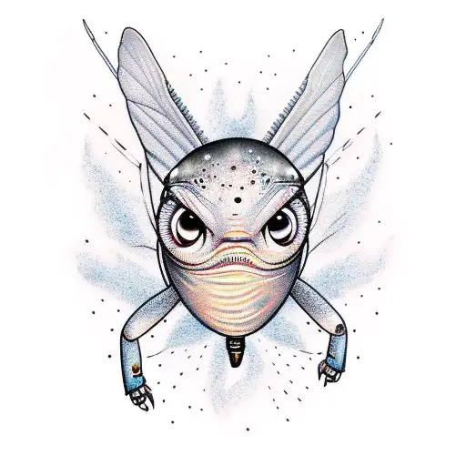 firefly in the night tattoo design idea